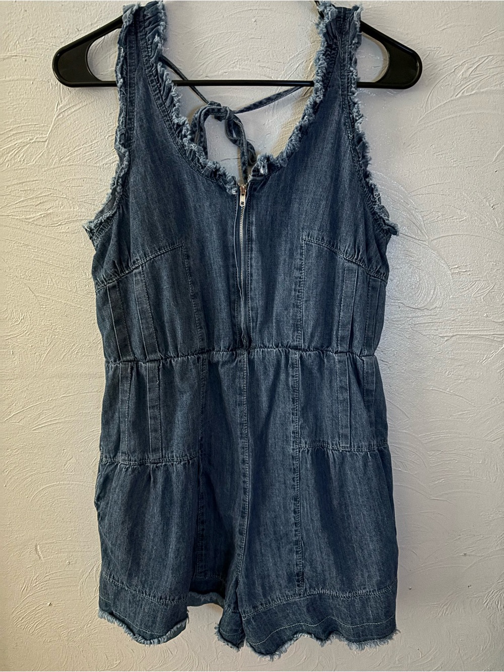 Women's Sleeveless Shorts Denim Romper - Picture 3 of 7